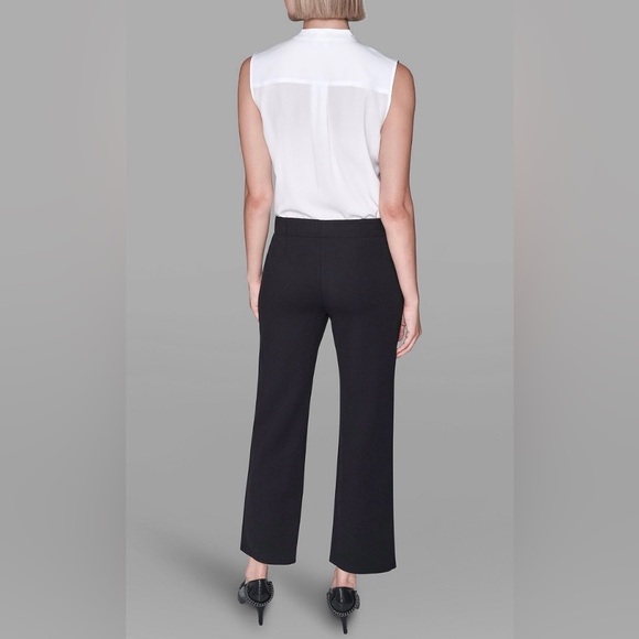 Karl Lagerfeld Black Ankle Straight Maxi Pants - Picture 4 of 9